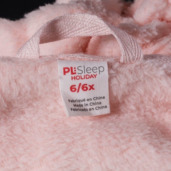 NWT PL SLEEP - metallic snowflake fleece robe - 6/6X - Picture 6 of 6